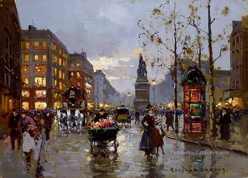 Place de la République Parisienne Paris Peintures à l'huile